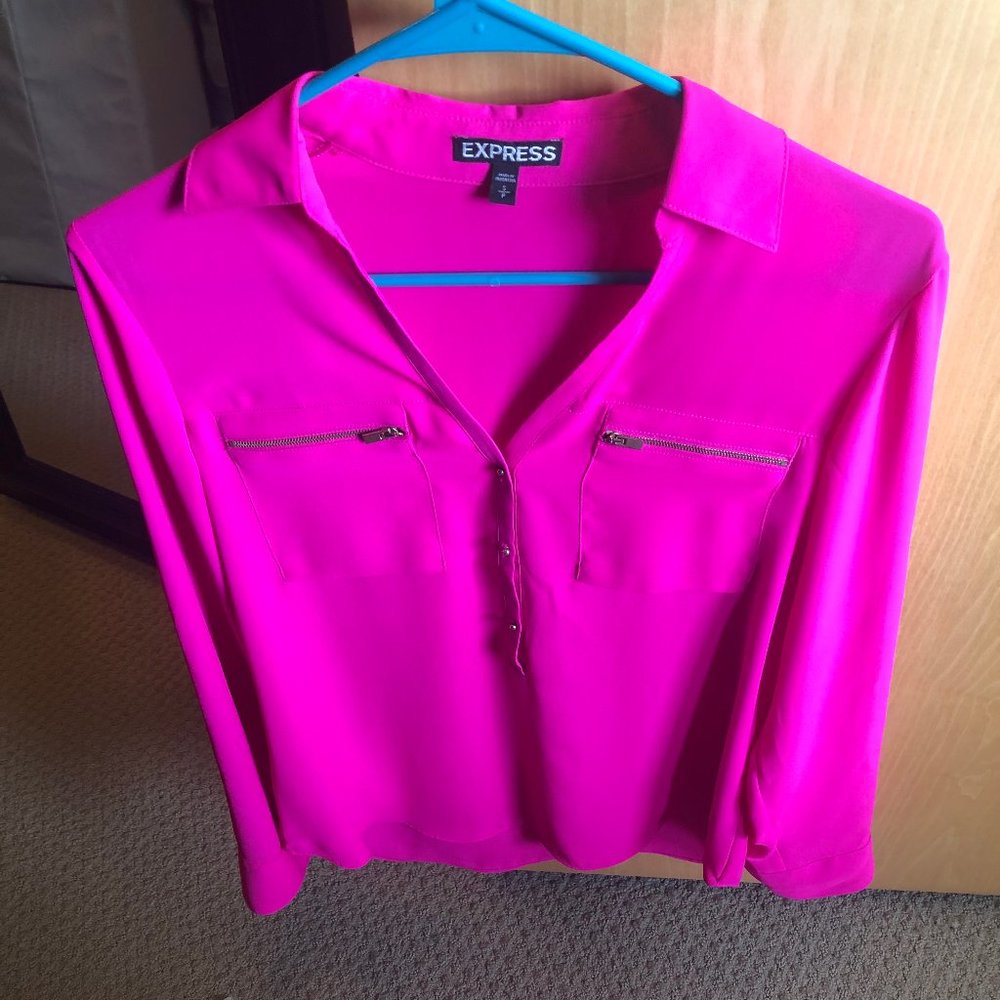 Express hot pink blouse